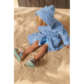Lily Mr Bear Bathrobe in Sky Blue