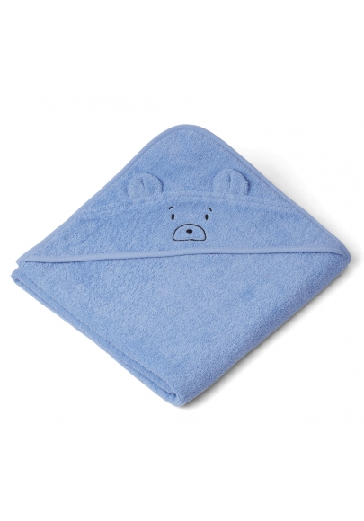 Mr Bear Hooded Towel in Sky Blue - Augusta
