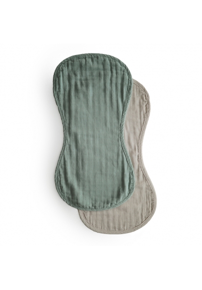 Burp Cloth 2-pack Green / Fog