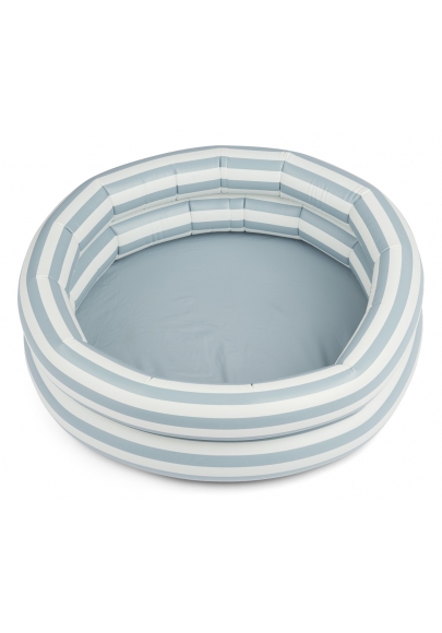 Leonore Sea Blue / Creme Stripes Small Pool