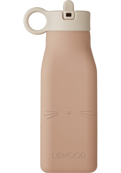 Warren Cat Silicone Water Bottle Rose
