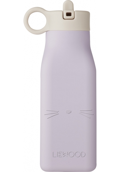 Warren Cat Silicone Water Bottle Light Lavender