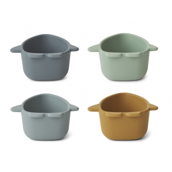 Malene Space Blue Silicone Bowl - 4 Pack