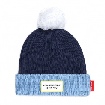 Color Block Blue Winter Hat