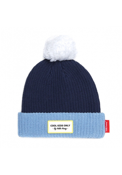Color Block Blue Winter Hat