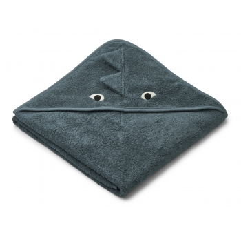 Dragon Whale Blue Augusta Hooded Towel
