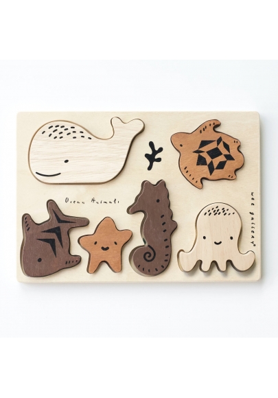 Ocean Animals Wooden Tray Puzzle