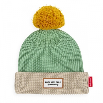 Color Block Green Winter Hat