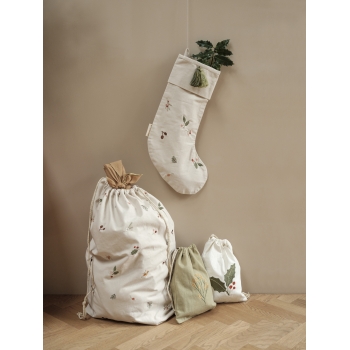 Christmas Stocking - Yule Green Embroidery