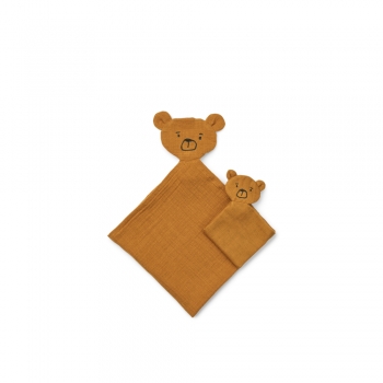 Golden Caramel Alya Bear Cuddle Cloth Set
