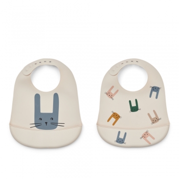 Silicone Bib Tilda Bunny - 2 pack