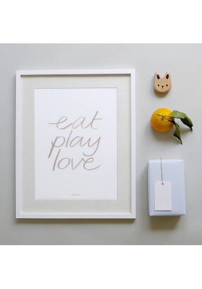 Eat Play Love Poster Gold