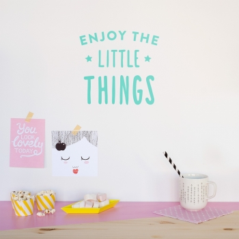 ‚Enjoy The Little Things’ Mint Quote