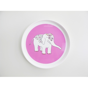 Pink Elephant Plate