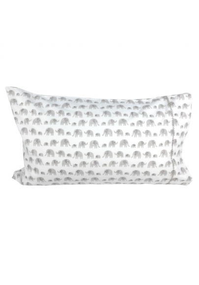 Grey Elephant Pillow Cover