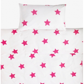 Bright Pink Stars Pillowcover