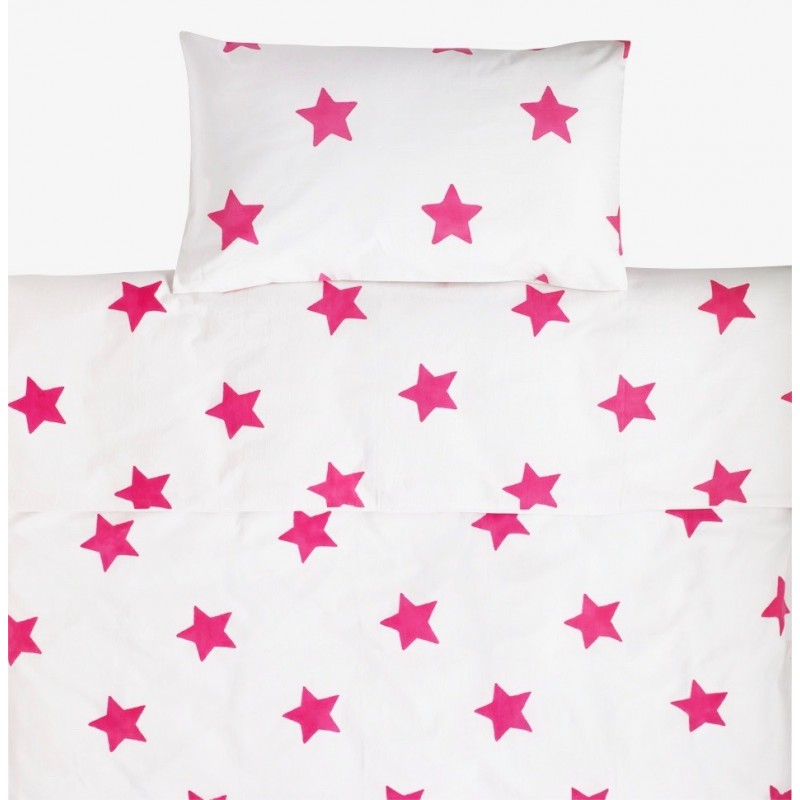 pink star bedding single