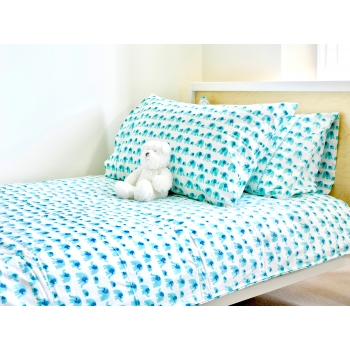 Turquoise Elephant Pillow cover