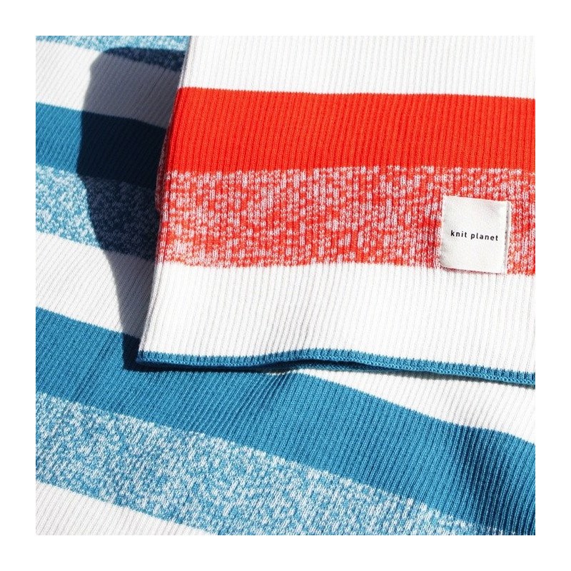 Blue Striped Blanket - Knit Planet | HeyLittleBaby
