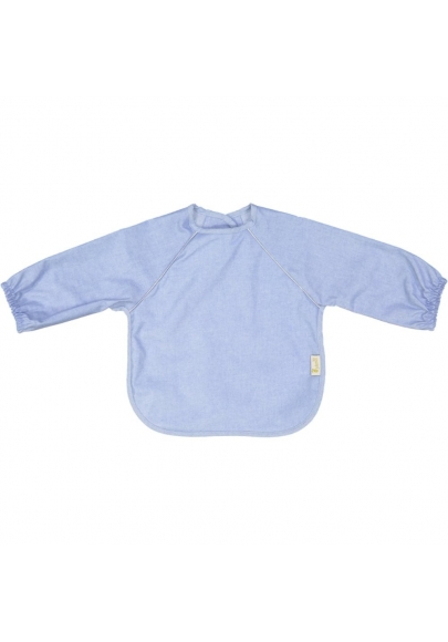 Chambray Coated Bib with Long Sleeves