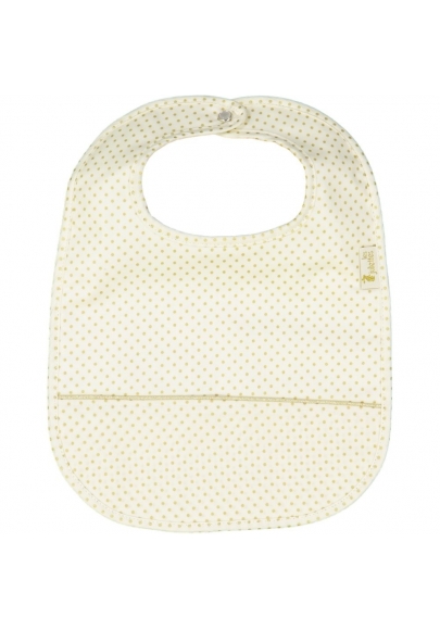 Golden Dots Coated Bib with Pouch