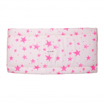 Neon Pink Stars & Stripes Cot Bumper