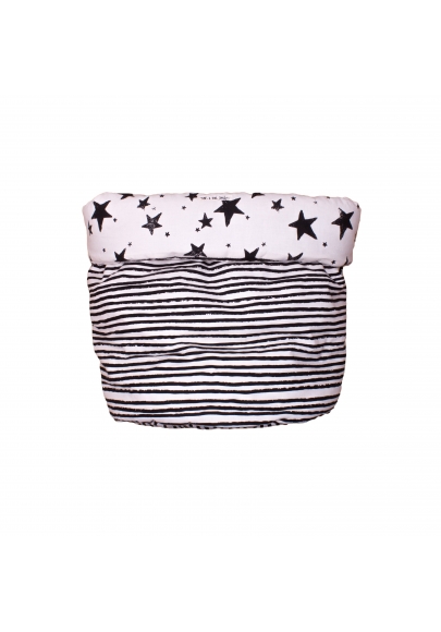 Black Stars & Stripes Medium Storage Basket
