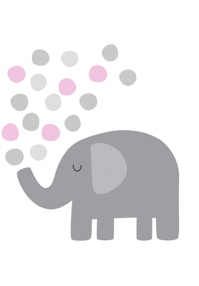 Pink Elephant Wall Sticker Tresxics Heylittlebaby