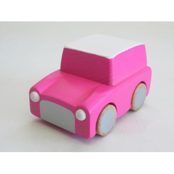 Kuruma Wooden Car Pink
