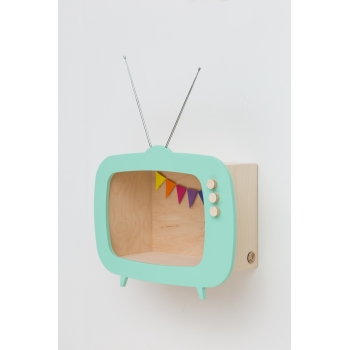 Television Shelf Teevee Mint Green