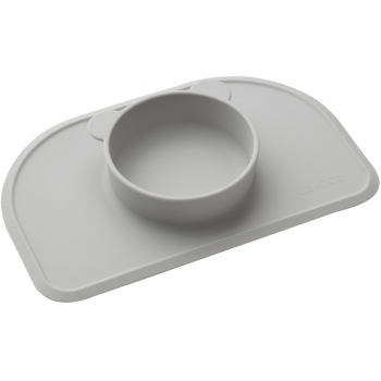 Dumbo Grey Silicone Placemat with Bowl - Polly
