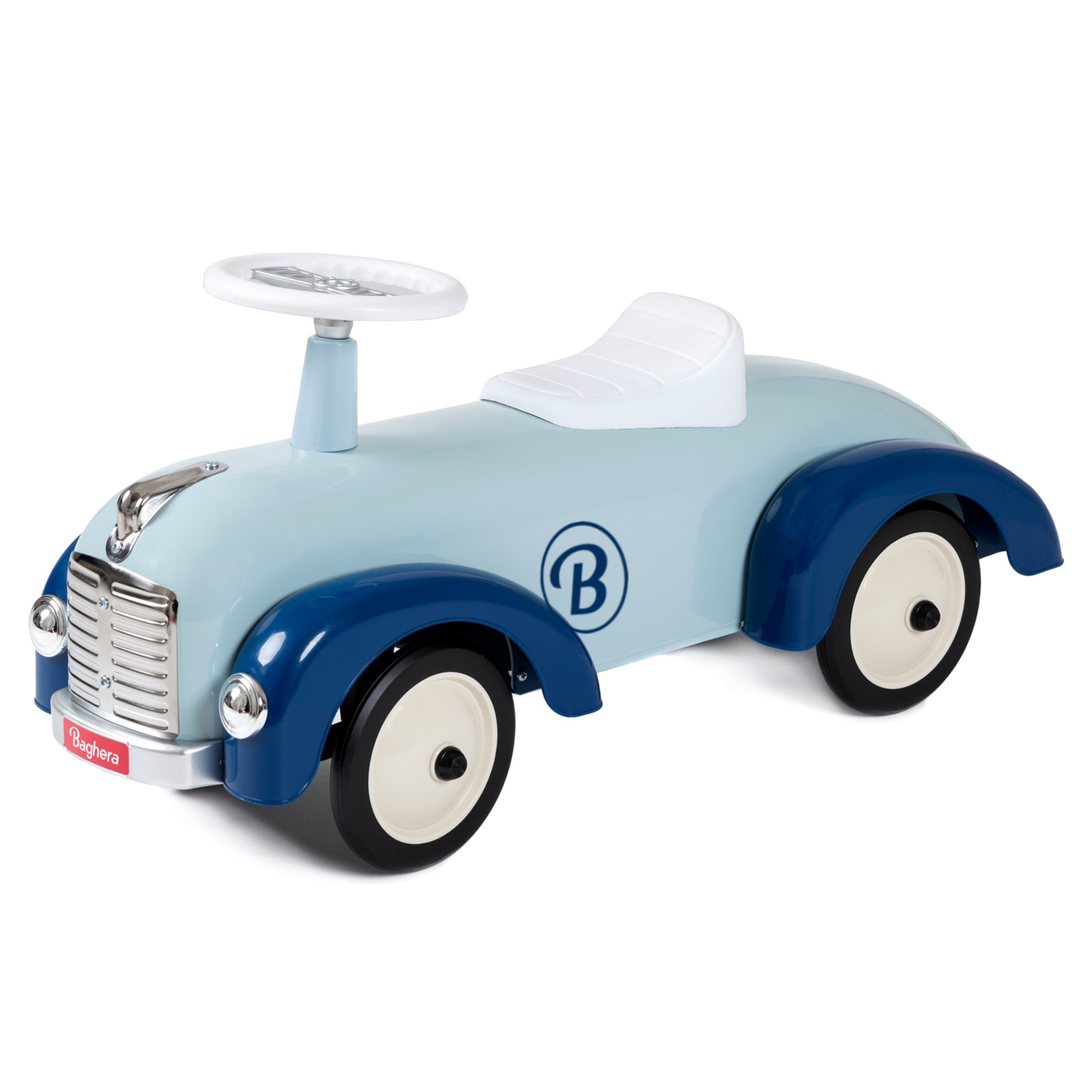 blue push car