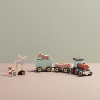 Train with animal figures