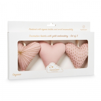 Decorative Hearts Set of 3 - Blossom Pink