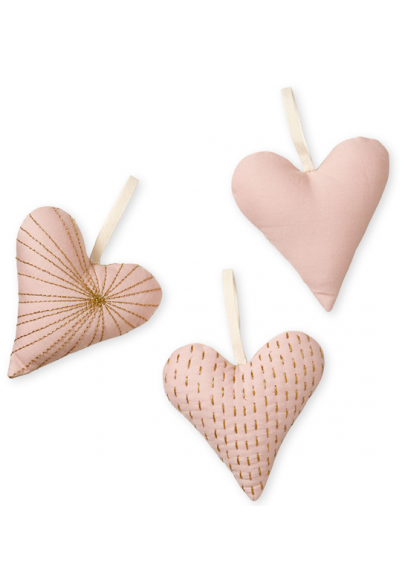 Decorative Hearts Set of 3 - Blossom Pink